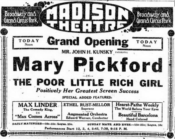 Madison Theatre - 1917-03-07 Ad
